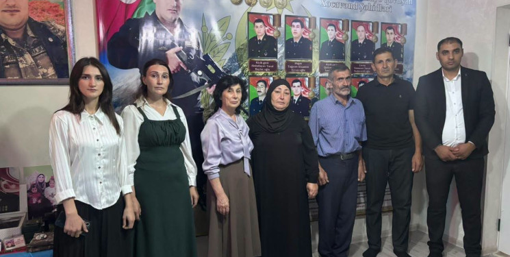 Xocavənd şəhərinə köçən şəhid ailələri ziyarət edilib